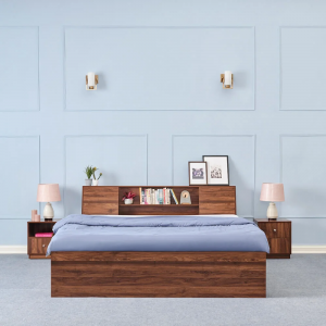 wooden king size bed